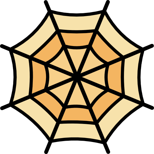 Cobweb Spiderweb Color Icon in SVG, PNG formats