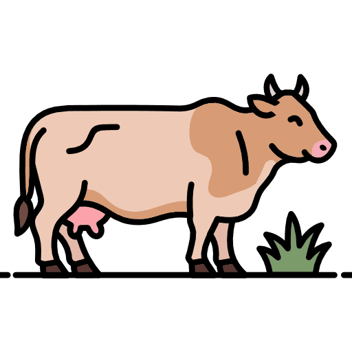 Indian Cow Full Body Icon in SVG, PNG formats