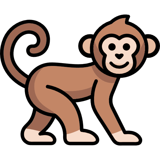 Monkey Full Body Icon SVG Vector & PNG Free Download | UXWing