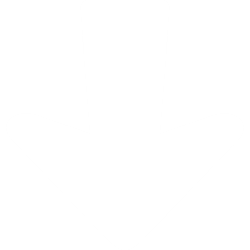 Arrow Bottom Direction White Icon in SVG, PNG formats