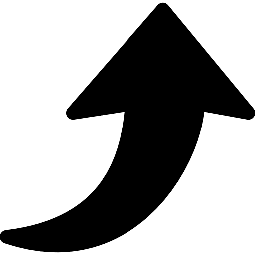 Curved Arrow Right To Top Icon in SVG, PNG formats
