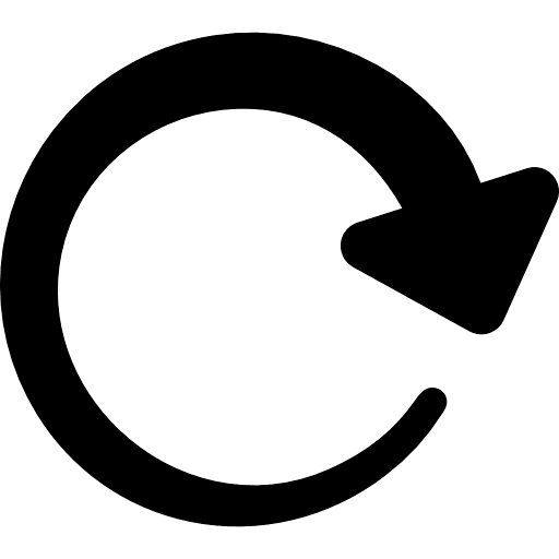 Rotate Right Arrow Icon in SVG, PNG formats