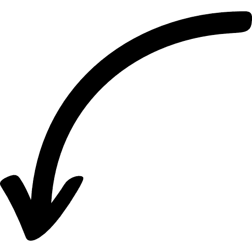 Twisted Arrow Left To Bottom Icon in SVG, PNG formats