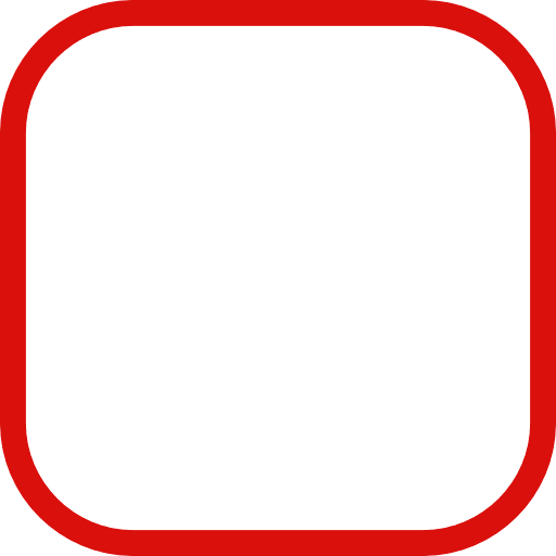 Red Square Outline Transparent Icon in SVG, PNG formats