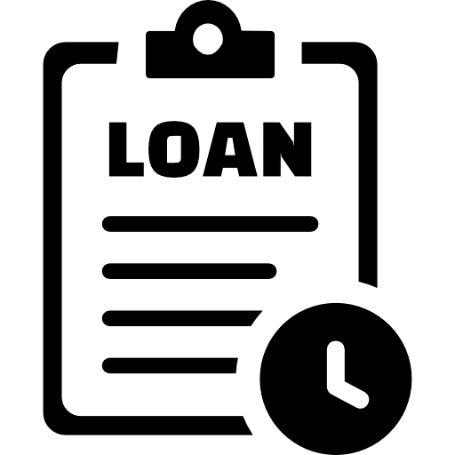 Loan Application Pending Black Icon in SVG, PNG formats