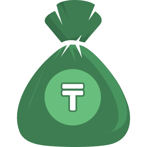 Money Bag Kazakhstani Tenge Color Icon in SVG, PNG formats