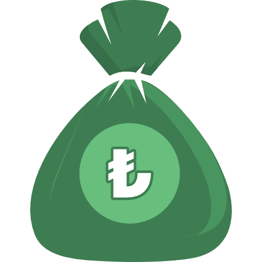 Money Bag Lira Color Icon in SVG, PNG formats