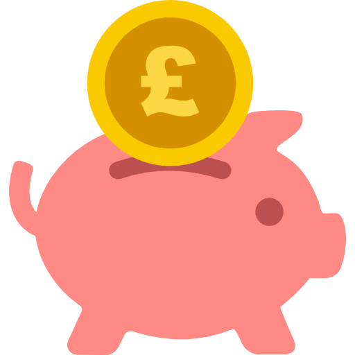 Piggy Saving Pound Icon in SVG, PNG formats