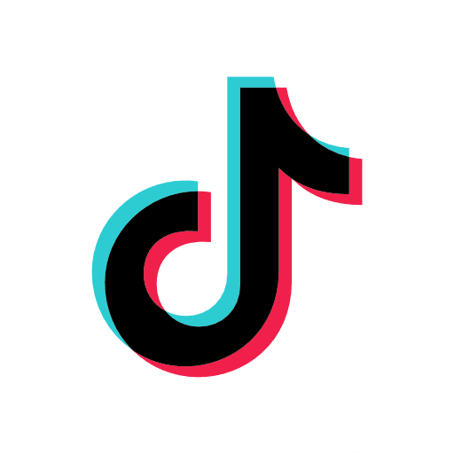 TikTok Rounded Square White Icon in SVG, PNG formats