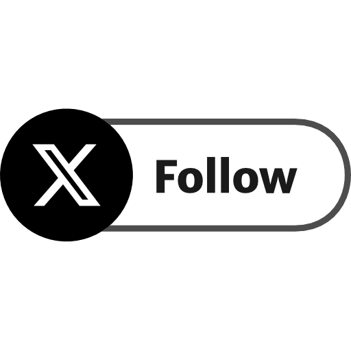 X Social Media Follow Icon in SVG, PNG formats