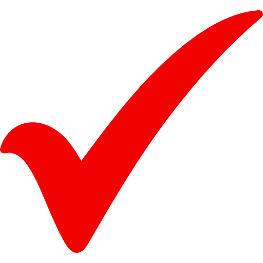Red Checkmark Icon in SVG, PNG formats