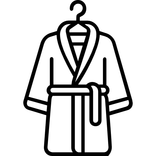 Hanging Bathrobe Outline Icon in SVG, PNG formats