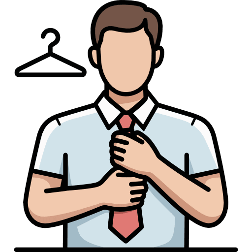 Man Getting Ready Dressing Icon in SVG, PNG formats