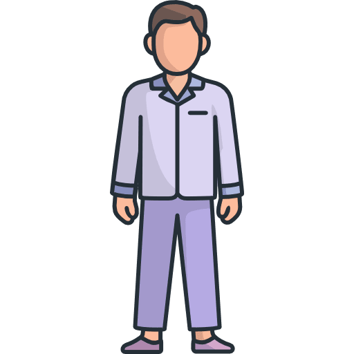 Man In Pajama Shirt Pant Icon in SVG, PNG formats