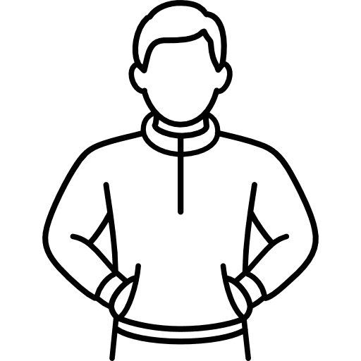 Man In Tracksuit Outline Icon in SVG, PNG formats