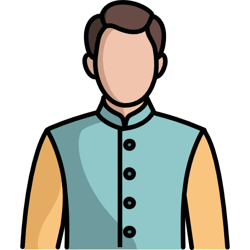 Man Wearing Bandhgala Jacket Icon in SVG, PNG formats
