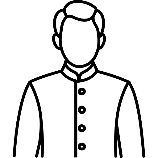 Man Wearing Bandhgala Jacket Outline Icon in SVG, PNG formats