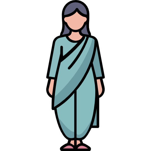 Woman Salwar Suit Icon in SVG, PNG formats