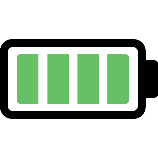 Battery Charge Level 100 Percent Icon in SVG, PNG formats