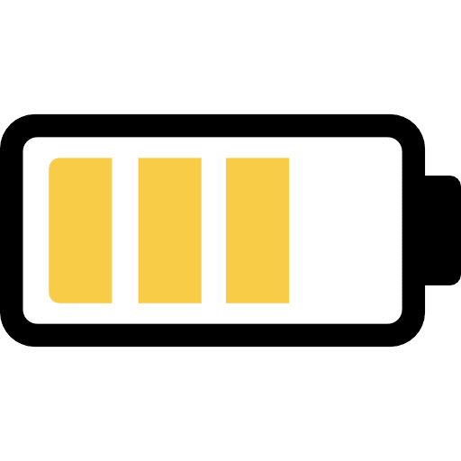 Battery Charge Level 75 Percent Icon in SVG, PNG formats