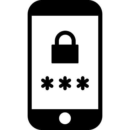 Mobile Lock Password Icon in SVG, PNG formats