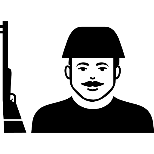 Army Soldier Weapon Icon in SVG, PNG formats