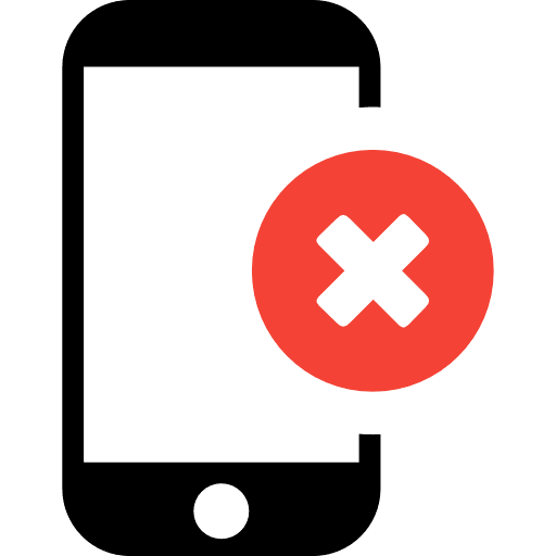 No Verify Phone Number Icon in SVG, PNG formats