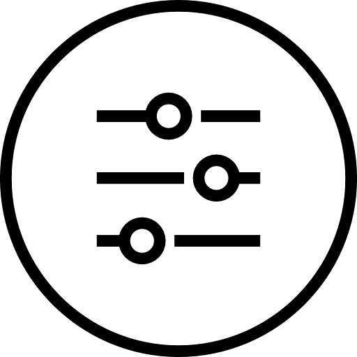 Filter Slider Outline Round Icon in SVG, PNG formats