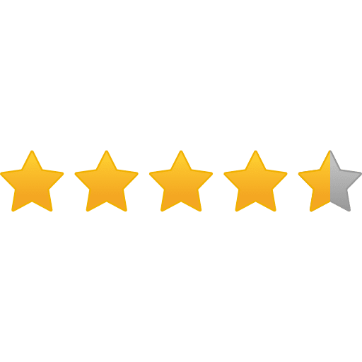 Four Half Star Rating Icon SVG Vector & PNG Free Download | UXWing