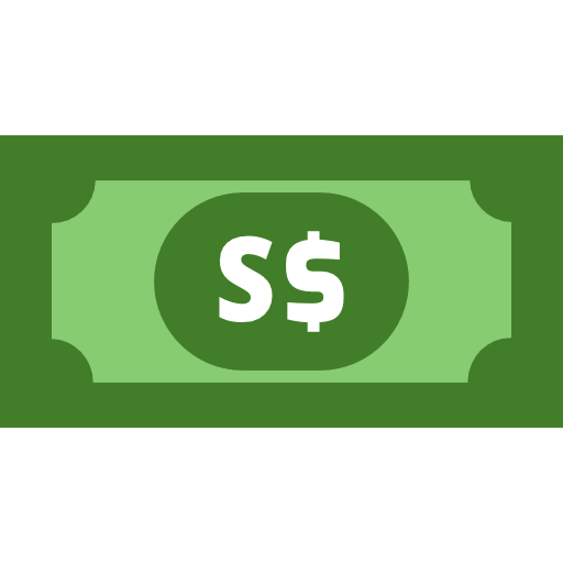 Singapore Dollar Note Color Icon in SVG, PNG formats