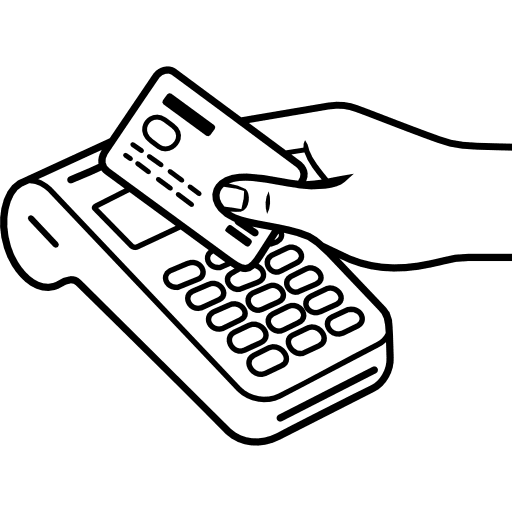 Swiping Card Outline Icon in SVG, PNG formats