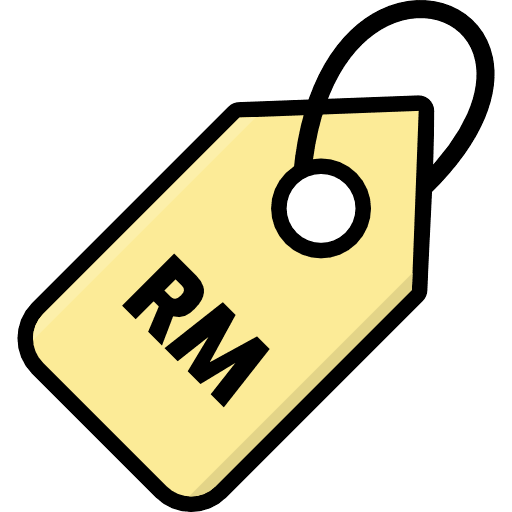 Yellow Price Tag Malaysian Ringgit Icon in SVG, PNG formats