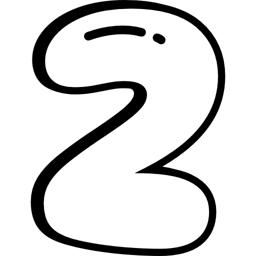 2 Bubble Number Icon in SVG, PNG formats