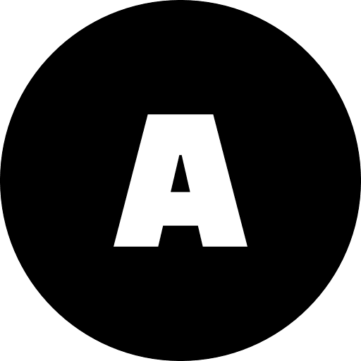 A Alphabet Round Circle Icon in SVG, PNG formats
