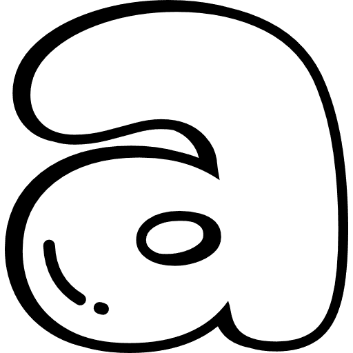 A Bubble Letter Lowercase Icon in SVG, PNG formats