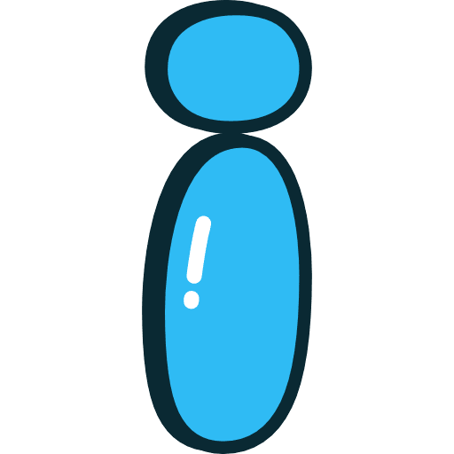 Bubble Letter I Lowercase Blue Icon in SVG, PNG formats