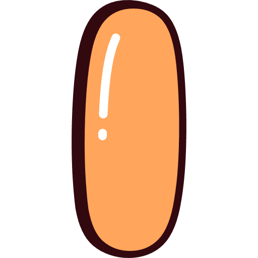 Bubble Letter I Orange Icon in SVG, PNG formats