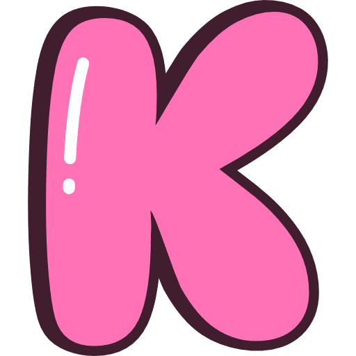 Bubble Letter K Pink Icon SVG Vector & PNG Free Download | UXWing