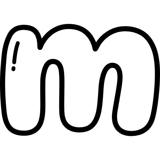 Bubble Letter M Lowercase Icon in SVG, PNG formats