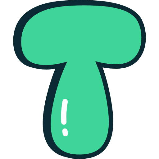 Bubble Letter T Green Icon in SVG, PNG formats
