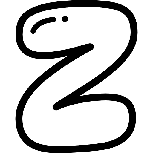 Bubble Letter Z Icon in SVG, PNG formats