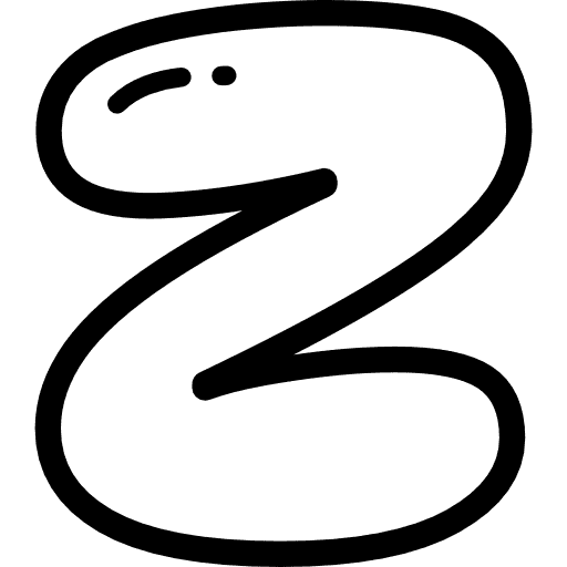 Bubble Letter Z Lowercase Icon in SVG, PNG formats