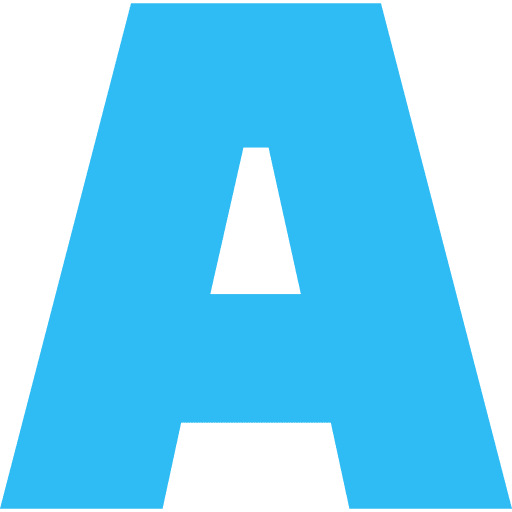 Capital Letter A Light Blue Transparent Icon in SVG, PNG formats