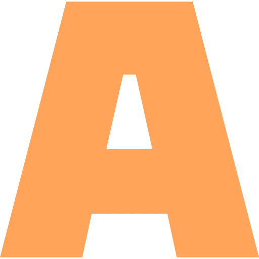 Capital Letter A Light Orange Transparent Icon in SVG, PNG formats