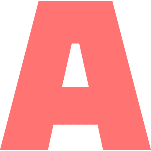 Capital Letter A Light Red Transparent Icon in SVG, PNG formats
