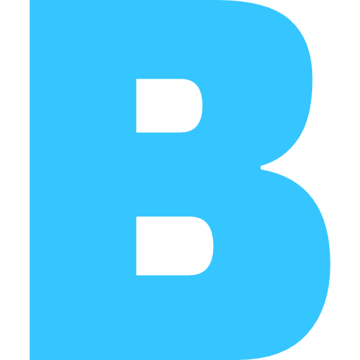Capital Letter B Light Blue Transparent Icon in SVG, PNG formats
