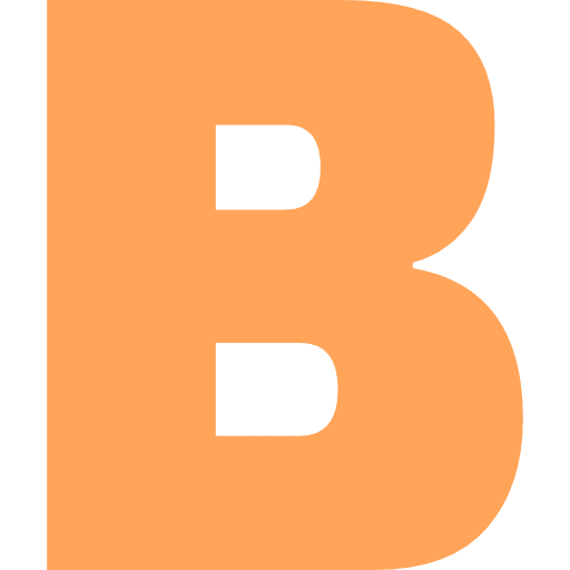 Capital Letter B Light Orange Transparent Icon in SVG, PNG formats