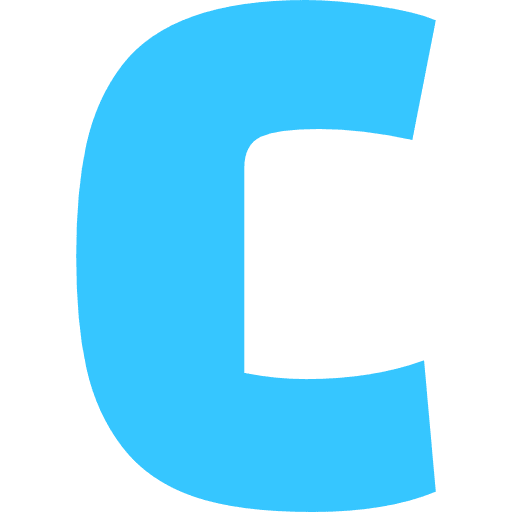 Capital Letter C Light Blue Transparent Icon in SVG, PNG formats