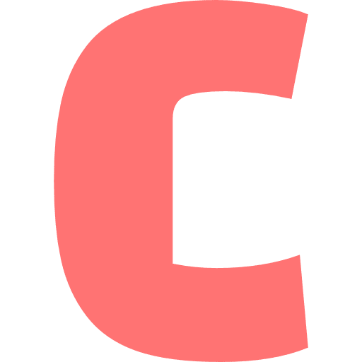 Capital Letter C Light Red Transparent Icon in SVG, PNG formats