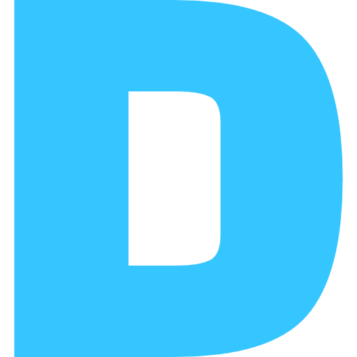 Capital Letter D Light Blue Transparent Icon in SVG, PNG formats